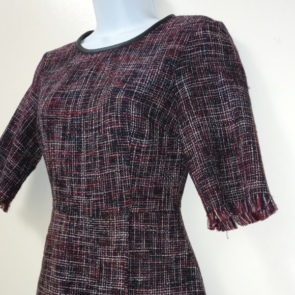 BERSHKA TWEED ROMPER DRESS HALF SLEEVE ROUND NECK SMALL - Picture 3 of 14